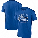 Men's Los Angeles Dodgers Royal 2024 World Series Champions Trophy Case Addition T-Shirt,baseball caps,new era cap wholesale,wholesale hats